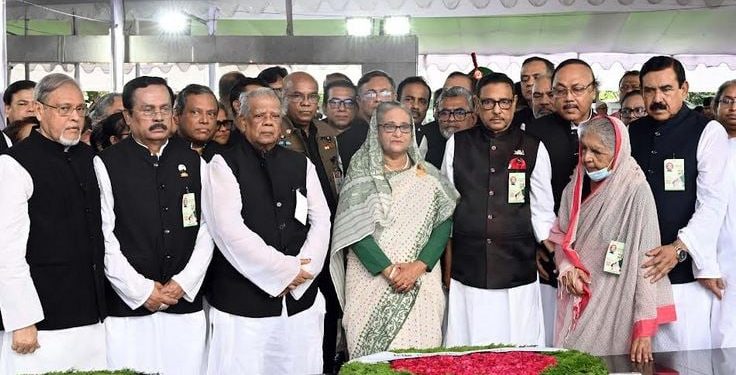 AL pays homage to Bangabandhu on 75th founding anniversary