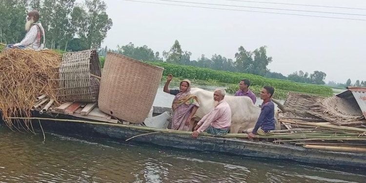 Flood like situation starts improving in Brahmaputra river basins in Gaibandha