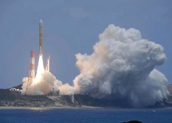 Japan’s H3 rocket with satellite Daichi 4 lifts off the launch pad in Tanegashima Space Center, Tanegashima, Kagoshima prefecture, southern Japan, Monday, July 1, 2024. Japan’s space agency on Monday launched the new flagship H3 rocket carrying an upgraded observation satellite for disaster response and security.(Kyodo News via AP)ASSOCIATED PRESS