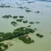An aerial view shows deluged land after floods in Bangladesh's Sylhet district on June 21 (Munir uz zaman)/AFP