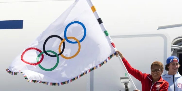 Olympic flag arrival kicks off 2028 ‘pressure’ for Los Angeles