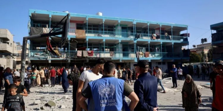 Gaza rescuers say 18 killed in Israeli strike on school