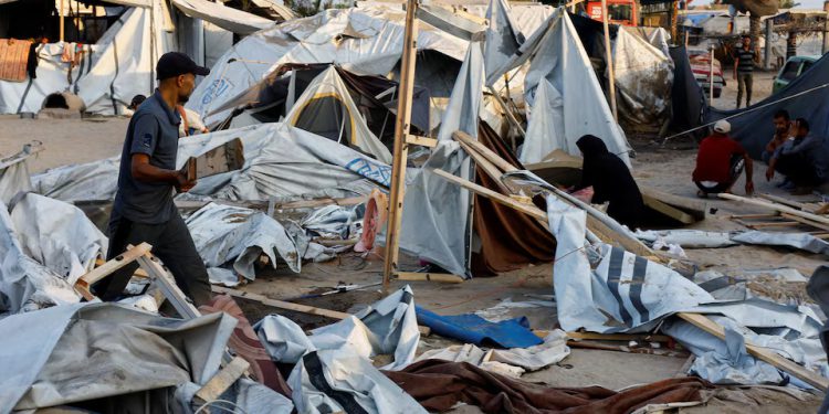 Dozens killed, wounded in Israeli strikes on Gaza tent camp, Gaza agency says