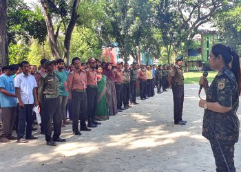 Selection of Ansar and VDP members in Akkelpur during Durga Puja
