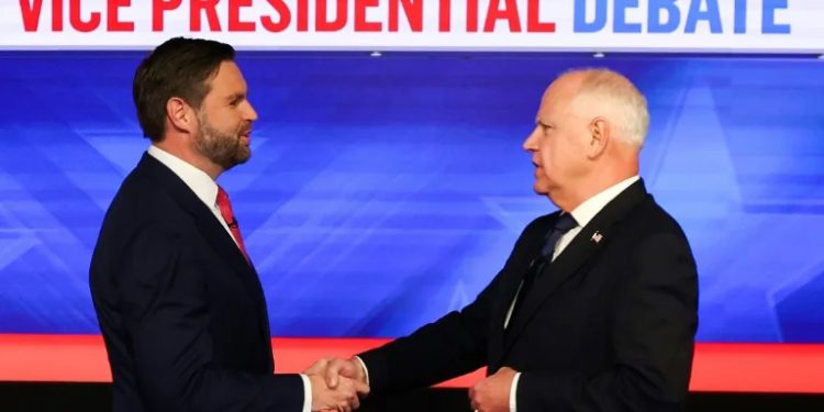 US VP rivals defend Trump and Harris in polite debate