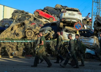 Anger has swept Spain after the October 29 catastrophe left a trail of destruction (JOSE JORDAN) (JOSE JORDAN/AFP/AFP)