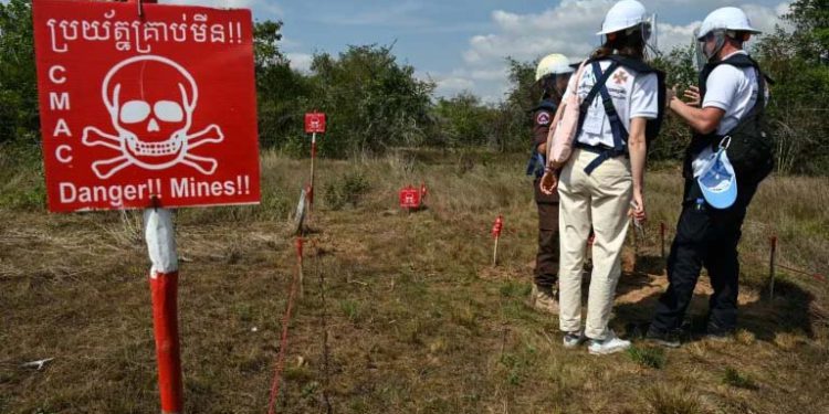Cambodia was left one of the most heavily bombed and mined countries in the world after three decades of civil war (TANG CHHIN SOTHY) (TANG CHHIN SOTHY/AFP/AFP)