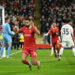 Cody Gakpo celebrates scoring Liverpool's second goal in their win over Real Madrid (Oli SCARFF) (Oli SCARFF/AFP/AFP)