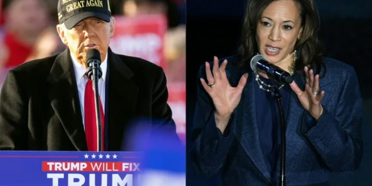 Harris vows Gaza peace, Trump tone darkens in final hours