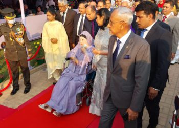 Khaleda Zia joins Armed Forces Day event at Senakunja