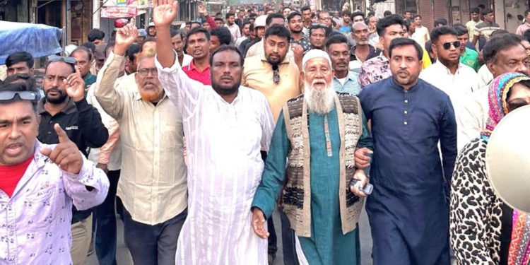 Tarek Rahman’s 31-point state structure repair leaflet distribution and assembly in Mirpur, Kushtia