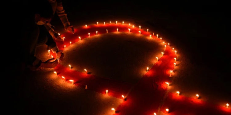 The number of HIV infections across the world declined by a fifth during the 2010s, a new study says (PRAKASH MATHEMA) (PRAKASH MATHEMA/AFP/AFP)