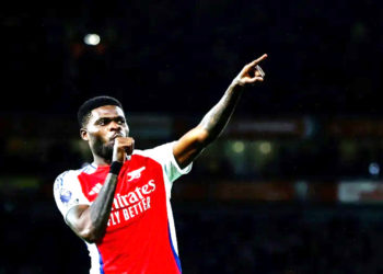 Thomas Partey was on target in Arsenal's 3-0 win over Nottingham Forest (BENJAMIN CREMEL) (BENJAMIN CREMEL/AFP/AFP)