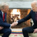 ‘Welcome back’: Trump, Biden shake hands in White House