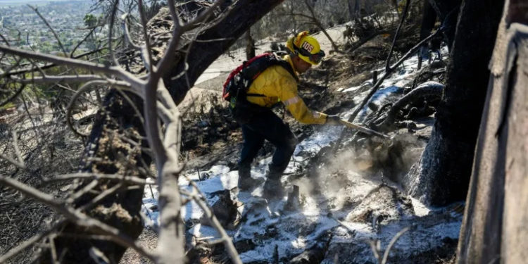 Dozens of homes have been lost to the Mountain Fire around the city of Camarillo in southern California (Patrick T. Fallon) (Patrick T. Fallon/AFP/AFP)