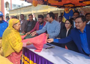 Blankets distributed among cold-stricken people in Lalmonirhat