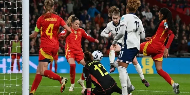 England earn Women’s Nations League win over Spain in World Cup final rematch