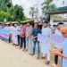 Human chain demanding resolution of doctor crisis and improvement of healthcare standards
