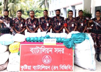 Illegal nets recovered in BGB operation in Kushtia