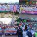 Separate Demonstrations in Shibchar by Khelafat Majlis, Islami Andolon, and Jamaat: Call for Implementation of July Charter and PR System