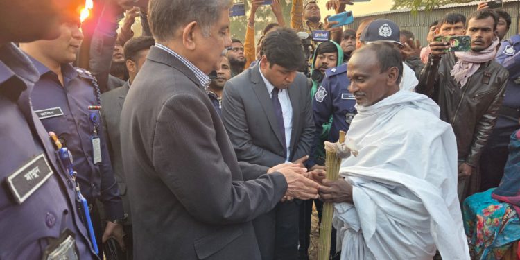 Education adviser visits Dipu Chandra Das’s family