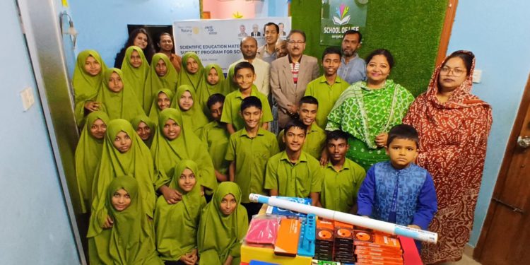 Rotary Club of Eskaton Dhaka Supports School with Scientific Education Materials