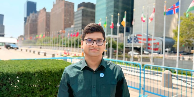 Anik Biswas — Artificial intelligence and healthcare researcher Anik Biswas participated in the Youth and AI Summit at the United Nations